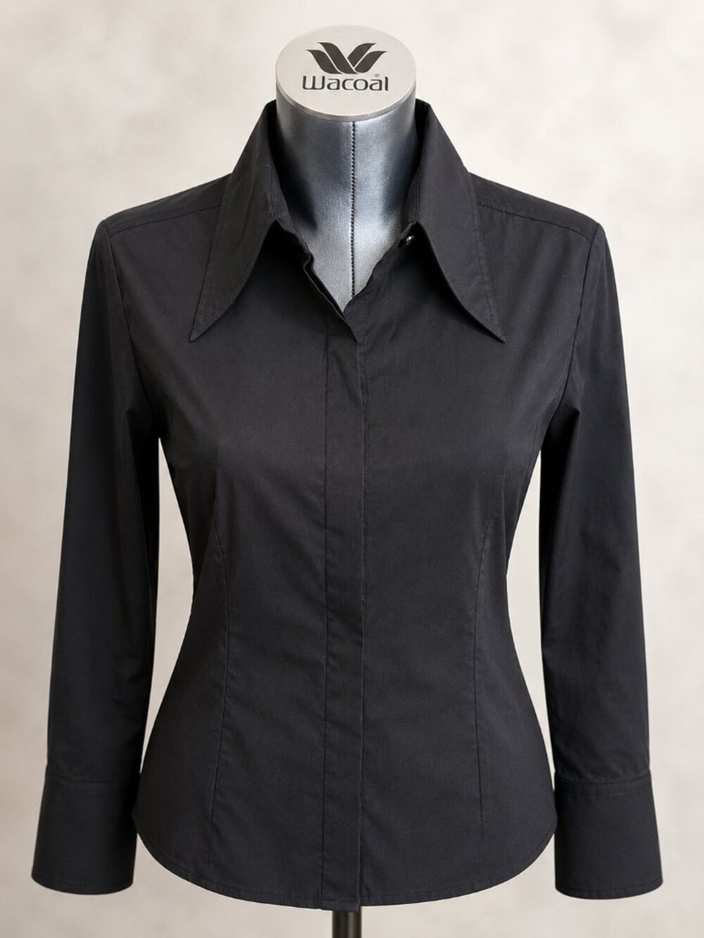 Gucci Black Button Front Lace-Up Back Blouse Shirt Size L